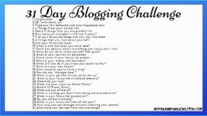 31 day blogging challemge